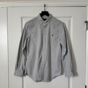 Ralph Lauren Gray Checkered Button Down Shirt
